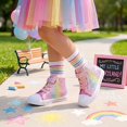 thumbnail image 6 of Kushyshoo Glitter Rainbow Toddler High Top Girls Sneakers Kids Walking Shoes 8M, 6 of 7