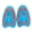 Blue orange blue, variant on Light Weight Swim Training Hand Paddles Swimming Frogs Paddles With Adjustable Silicone Strap for Long Terms Use