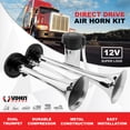 thumbnail image 6 of Vixen Horns Loud 2/Dual Trumpet Train Air Horn with One Compressor Full Complete System/Kit Chrome 12V VXH2311C, 6 of 10