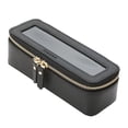 thumbnail image 1 of Bolsa para brochas de maquillaje Aveniee, transparente y delgada, con soporte para cosméticos, color negro, 1 of 8