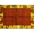 thumbnail image 1 of Ahgly Company Indoor Rectangle Abstract Yellow Contemporary Area Rugs, 4' x 6', 1 of 4