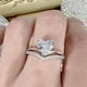 thumbnail image 1 of Anillo de circonita en forma de corazón, anillo de compromiso, joyería fina de moda, anillos de imitación de aleación., 1 of 6