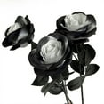 thumbnail image 4 of PEIXUN Fleurs Artificielles Gothiques Sombres Rouges Décoration d'Halloween Bouquet de Mariage Noir et Blanc, 4 of 4