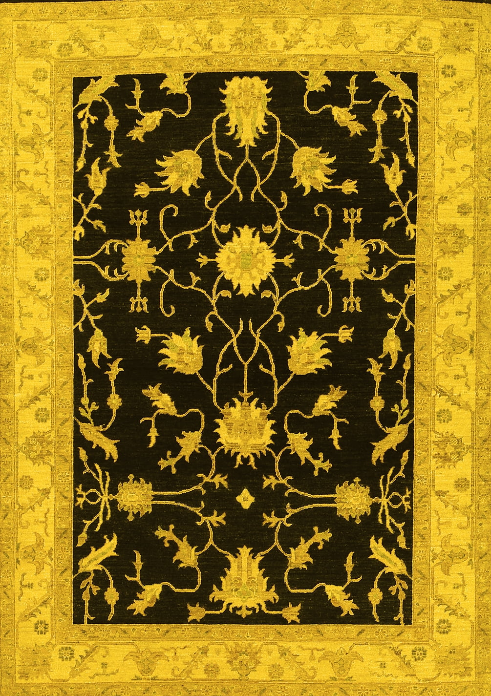 Yellow Rectangular Rug Ahgly Company Indoor Rectangle Persian Yellow Traditional Area Rugs, 2 ...