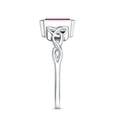 thumbnail image 3 of Solitaire Lab Created Ruby Celtic Ring with Diamond for Women - 2 Carat - AAAA Quality, 925 Sterling Silver, US 4.00, 3 of 8