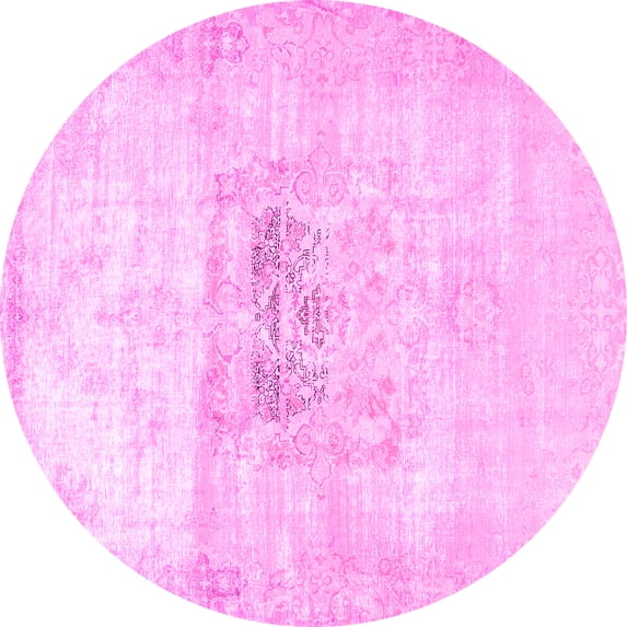 Ahgly Company Indoor Round Persian Pink Traditional Area Rugs, 5' Round