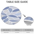 thumbnail image 3 of 44in Round Tablecloth with Elastic Edge, Waterproof Fitted Table Cover for 36-44" Tables, Boho Theme Polyester Reusable Table Cloths Wipe Clean for Picnic, Dining, Outdoor Use and Party Decor, 3 of 7
