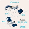 thumbnail image 5 of Ostrich Deluxe 3N1 Lightweight Outdoor Beach Lounge Chair & Custom Fitted Towel, 5 of 11
