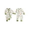thumbnail image 2 of RUINIXCW Western Baby Cowgirl Cowboy Outfit Newborn Infant Girl Boy Spring Fall Winter Clothes Zipper Romper Boots Hats Print Long Sleeve Jumpsuit, 2 of 10