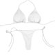 thumbnail image 1 of Traje De Baño De Dos Piezas Con Cuello Halter Traje de baño de dos piezas con cuello halter para mujer Traje de baño de tanga sexy sólido con cordones Spandex (Blanco) Ehuebsd Para Estrenar, 1 of 1