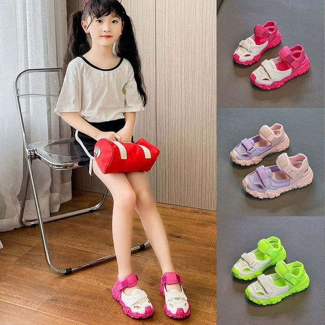 JDQJBZ Girls Sandals Boys Sports Summer Outdoor Athletic Hook Loop