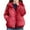 Red, variant on Fashion Winter Warm Coats for Womens Hooded Plus Size Solid Color Down Jacket Loose Jacket Thick Detachable Hat Versatile Jacket