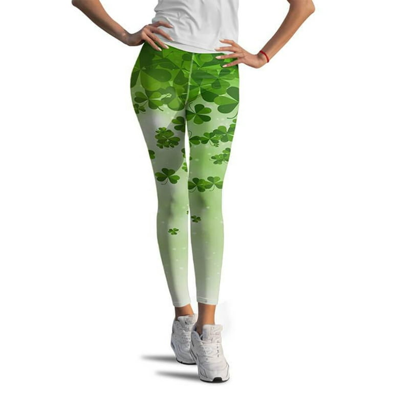 Women's Paddystripes Good Luck Green Pants Print Leggings Work