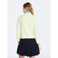 thumbnail image 3 of Free Assembly Women's Ruffle Neck Cardigan Sweater, Midweight, Sizes XS-XXL, 3 of 5