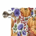 thumbnail image 5 of Valances for Windows, Thanksgiving Autumn Vintage Pumpkin Purple Flowers Rod Pocket Short Window Valance Curtains Holiday Window Treatment for Kitchen Living Room Bathroom, 60"x18", 5 of 6