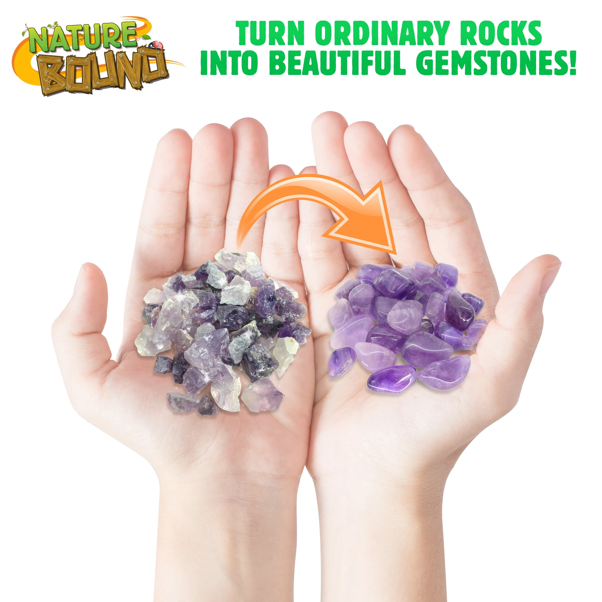 Nature Bound Fast Rock Tumbler Kit – Includes Rough Gemstones