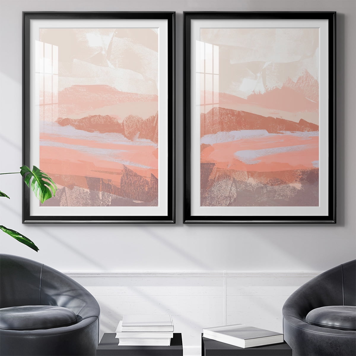 Wexford Home Dusty Desert I Premium Framed Print, 18.5" x 24.5" - Ready to Hang, Black (Set of 2)