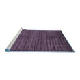 thumbnail image 2 of Ahgly Company Machine Washable Indoor Square Oriental Blue Modern Area Rugs, 7' Square, 2 of 4