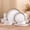 Vanilla White-Service for 6, variant on Ashen Ceramic Dinnerware Set Service for 8