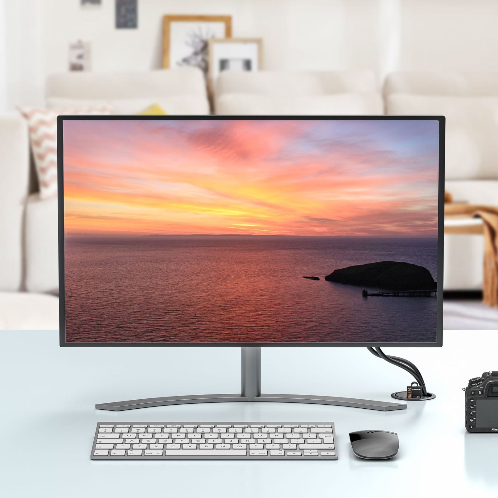 USB Docking Station USB Dock Laptop Docking Station Desktop Grommet Hole Desktop Cable Organization for PC Laptop