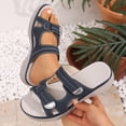 thumbnail image 5 of Pandaie Womens Fashion Orthotic Slides Plantar Fasciitis Arch Support Slip on Flat Sandals Ladies Soft Cushion Yoga Mat Slippers with Adjustable Straps Blue 6.5, 5 of 9