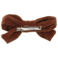 thumbnail image 2 of Motique Accessories Cognac Velvet Hair Bow Hair Clip Small-Perfect for All, Adults, 2 of 3