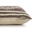 thumbnail image 3 of Ox Bay Floral Medallion Lumbar Throw Pillow with Stripe Border, 14" x 36", Brown / White, 3 of 9