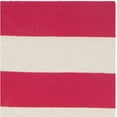 thumbnail image 3 of SAFAVIEH Montauk Saranna Striped Cotton Area Rug, Red/Ivory, 3' x 5', 3 of 4