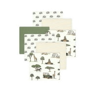 Little Treasure Hudson Baby Cotton Poly Flannel Receiving Blankets 7-Pack, Green Going On Safari, 30x30 inches