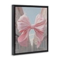 thumbnail image 2 of Stupell Industries Art Deco Pink Bow over City Street Black Floating Frame Canvas Art, 17 x 21, by The Prints Vibe, 2 of 8