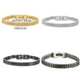 thumbnail image 4 of Brazalete de acero de Titanio Sonducket estilo europeo americano ajustable 19 cm/21 cm, 4 of 6