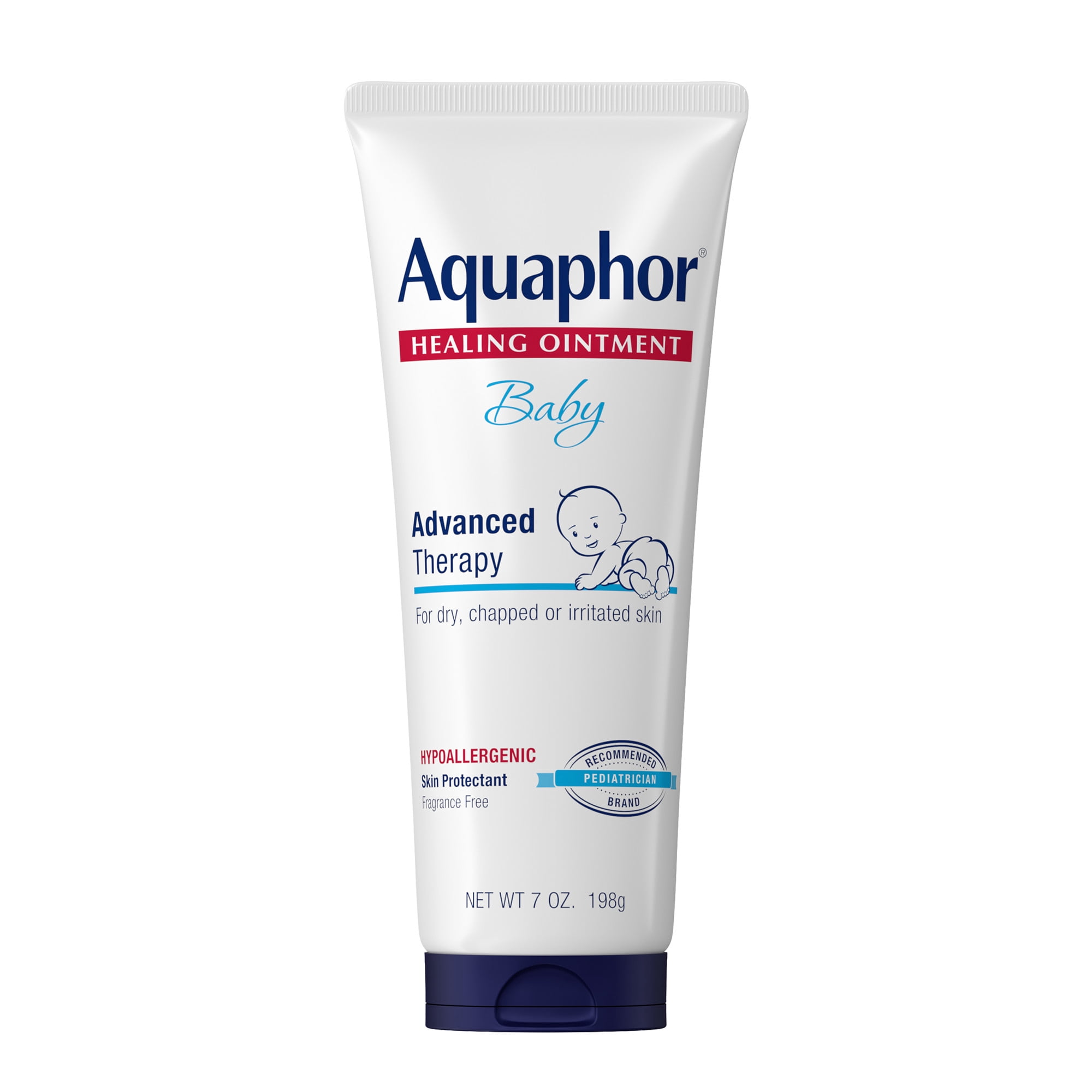 (2 pack) Aquaphor Baby Healing Ointment for Teething, Drool and Diaper Rash, Hypoallergenic, 7 oz