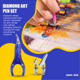 thumbnail image 4 of Bolígrafo Ergonómico para Pintar con Diamantes, Accesorios para Arte con Diamantes con 3 Puntas de Metal, Kit de Bolígrafo con Taladro de Diamante 5D para Adultos, Azul, 4 of 8