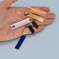 thumbnail image 4 of Minnieouse Colgante de acero inoxidable espejo colgante Rectangular pulido hombres mujeres DIY collar gargantilla accesorios de joyería Ropa, zapatos y accesorios Miscelánea Azul Minnieouse AP016463-04, 4 of 6
