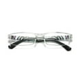 thumbnail image 4 of 1 Pair Womens Slim Rectangle Half Frame Blue Light Blocking Reading Glasses Readers +1.00, 4 of 6