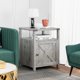 thumbnail image 2 of JJUN Farmhouse Nightstand Set of 2 with Charging Station, Rustic End Table Bedroom with Storage Living Room Side Table Grayish White Night Stand Industrial Bedside Table, 2 of 16