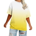 thumbnail image 2 of Jalioing Plus Size T Shirt for Women Casual Loose Short Sleeve Round Neck Pullover Tee Fashion Gradient Summer Shirts Tops, 2 of 6