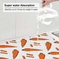 thumbnail image 3 of Dish Drying Mat, Carrot sticks Pattern Highly Absorbent Drying Matt Kitchen Counter, Dish Mat Drying Pad Dishes Drainer Mats for Kitchen Counter or Sink, 16 x 18 inch, 3 of 6