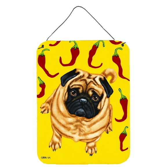 Carolines Treasures AMB1412DS1216 Pick a Pepper Pug Wall or Door Hanging Prints 12x16 multicolor
