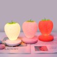thumbnail image 5 of Luz nocturna para niños, linda lámpara de fresa, lámparas LED de silicona, 3 modos táctiles luces nocturnas para habitación de niños, decoración de habitación para niña XianweiShao 8390611988272, 5 of 5