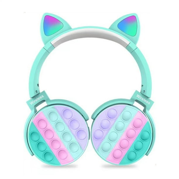 Ct-950 Subwoofer Auriculares Inalámbricos Con Bluetooth Orejas De Gato Luminosas Auriculares Con Empuje Auriculares Estéreo Con En La Cabeza Regalos De Cumpleaños Para Familiares Y Amigos Minnieouse EL017116-01
