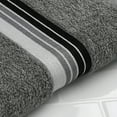 thumbnail image 5 of (2 pack) Mainstays Basic Bath Towel, Soft 100%  Cotton and Highly Absorbent Striped Bath Towel, Grey, 5 of 8