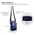 thumbnail image 6 of HELLHERO Dolphins Women Messenger Bag Polyester with Zipper Adjustable Shoulder Strap Crossbody Bag for Travel, Outdoor and Daily Use, 6 of 7