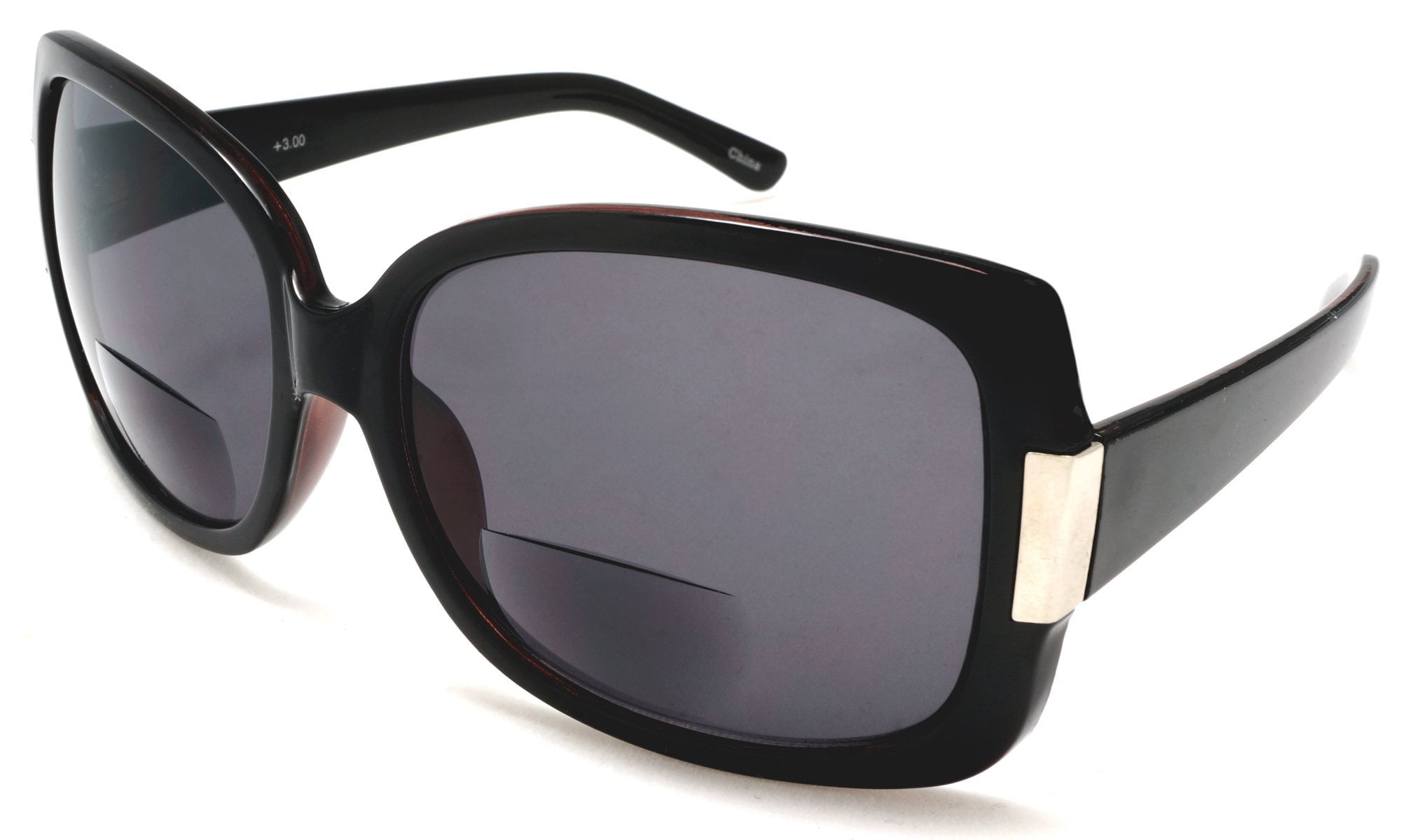 Women's BiFocal Sun Readers Sunglasses Jackie O Black - 3.5 / Black