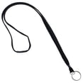 thumbnail image 4 of Bulk 100 Pack - Heavy Duty Breakaway Lanyards for Keys and Id's with Key Chain Split Ring - Break-Away Clasp and Keychain Keyring/ID Holder Attachment at Bottom by Specialist ID (Black), 4 of 7