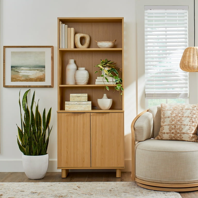 Better Homes & Gardens Lillian Fluted Bookcase with Doors photo 1