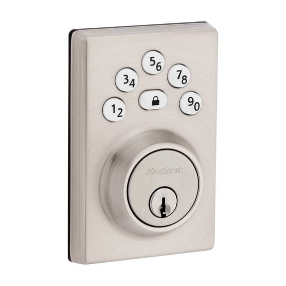 Kwikset Powerbolt 240 Satin Nickel 5-Button Keypad Contemporary Electronic Deadbolt Door Lock