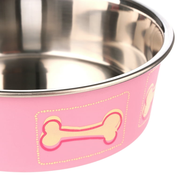 Top Paw Silicone Mat with Double Dog Bowls | PetSmart Pink