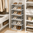 thumbnail image 3 of 6-Tier Foldable Shoe Rack - Space-Saving Vertical Organizer for Small Spaces, Entryway, Hallway, Bedroom, 3 of 8