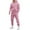 Pink, variant on Men's 2PC Sweatsuit Long Sleeve Drawstring Pullover Hoodie Elastic Waist Cuffed Cargo Joggers with Pockets Outfit Set Purple 2XL